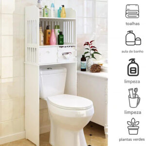 Armário de Armazenamento Sobre o Vaso